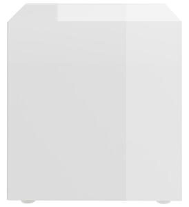 TV stolek Brisa - dřevotříska - 37x35x37 cm | bílý s vysokým leskem