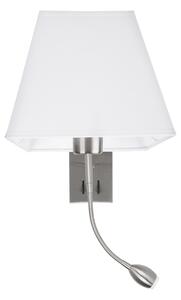 Nova Luce Elegantní nástěnná lampa Valencia s LED diodou na flexibilním rameni - 40 W / 3 W LED, chrom NV 8127402