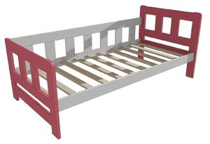 Vomaks Dětská postel se zábranou VMK010FB KIDS Rozměr: 90 x 160 cm, Barva: barva růžová + bílá
