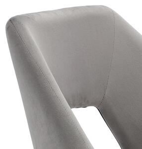 Barová židle Solie Velvet šedá
