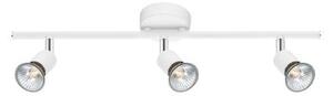 Nova Luce Moderní stropní lišta Base se třemi nastavitelnými spoty - 3 x 50 W, bílá NV 661003