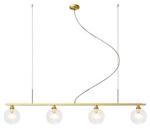 Toolight Toolight, Závěsná lampa Zlaté skleněné koule 4ks APP675-4CP, OSW-06200