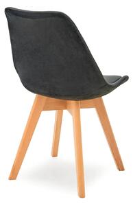 Čalouněné Skandinávská Židle Andre Šedý Velvet