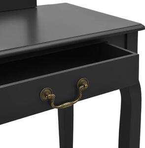 Toaletní stolek Farben se stoličkou - pavlovnia - 65x36x128 cm | černý