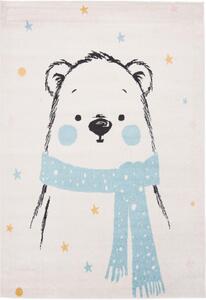 Dětský kusový koberec Lední medvěd krémově modrý 200x300cm