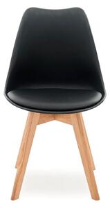 Čalouněné Skandinávská Židle RIO Černá