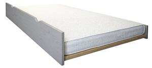 Patrová postel z masivu DENIS vč. obou roštů - 200x90/140 cm - šedá