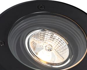 Sada 6 moderních venkovních bodových světel černých AR70 nastavitelných IP65 - Delux
