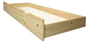 Dětská patrová postel z masivu s rozšířeným spodním lůžkem DENIS - 200x90/140 cm - přírodní
