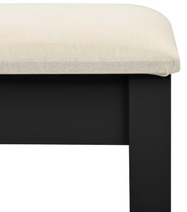 Toaletní stolek Shoby se stoličkou - pavlovnia - 65x36x128 cm | černý