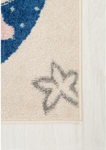 Dětský kusový koberec Vesmír modrý 120x170cm