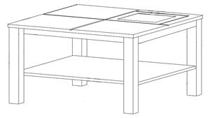 Konferenční stolek Ultra, bílý/černý