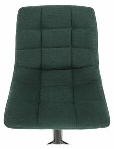 Barová židle LAHELA látka zelená, kov tmavě šedý grafit
