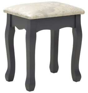 Toaletní stolek Aaron se stoličkou - pavlovnia - 75x69x140 cm | šedý