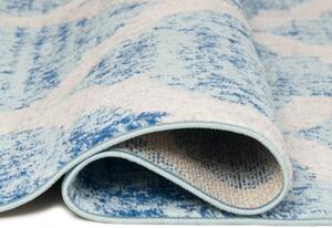 Kusový koberec Mřížka modrý 140x200cm