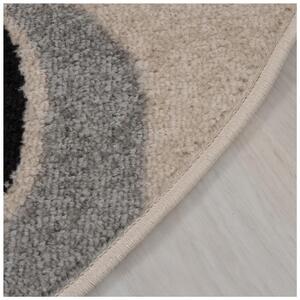Dětský kusový koberec Panda krémový kruh 120x120cm
