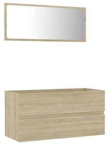2dílný set koupelnového nábytku sonoma dub kompozitní dřevo