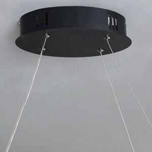 Toolight - LED závěsná lampa APP823-CP + dálkové ovládání, černá, OSW-06661