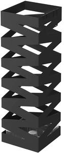 Kovový stojan na deštníky Loft Black, 49x15,5 cm