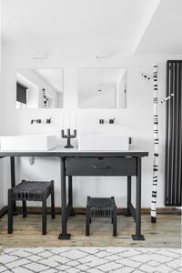 Bavlněná béžová koupelnová předložka Rhombus - 60*90 cm