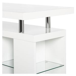 Barový stůl GLAWI bílá vysoký lesk