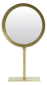Bronzové kulaté stolní zrcadlo Lure antik bronze - 20*10*35 cm