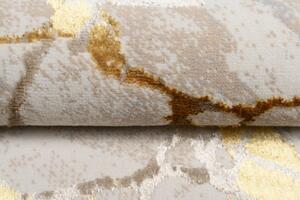 Makro Abra Kusový koberec GOLDEN MZ34B Abstraktní Moderní krémový zlatý Rozměr: 80x150 cm