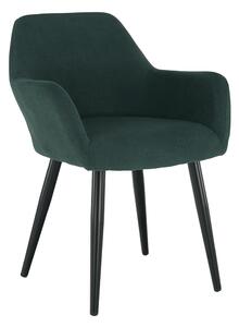KONDELA Designové křeslo, zelená/černá, LACEY