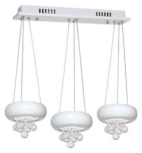 Závěsné svítidlo Lux Bianco, 3x bílé kovové stínítko, w