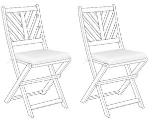 Sada 2 sedacích polštářů na zahradní židli bílé TERNI