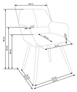 Jídelní židle SCK-283 buk/šedá