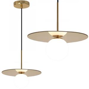 Toolight - Stropní svítidlo Glamour G9 60W APP939-1CP, zlatá-bílá, OSW-09659
