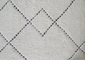 Linie Design Geometrický koberec Torun Black, smetanovo-černý Rozměr: 140x200 cm