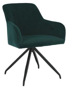Tempo Kondela Otočná židle, zelená Velvet látka/černá, VELEZA