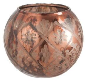 Bronzová skleněná baňatá váza Ball - Ø19*17cm