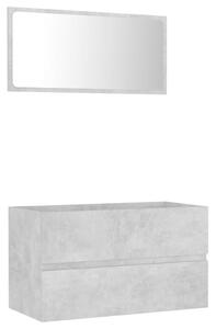 2dílný set koupelnového nábytku betonově šedý dřevotříska