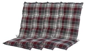 LIVARNO home Sada potahů na židli / křeslo Valencia, 120 x 50 x 8 cm, 4dílná, červená/šedá (800006039)