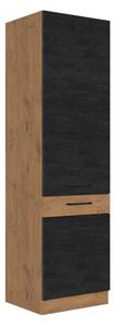 Dřevěná kuchyňská skříňka Woodline 60 DK-210 2F, Barva: Dub lancelot / bíly lesk Mirjan24 5902928821147