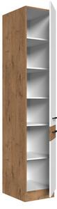 Vysoká kuchyňská skříňka Woodline 40 DK-210 2F, Barva: Dub lancelot / bíly lesk Mirjan24 5902928821161