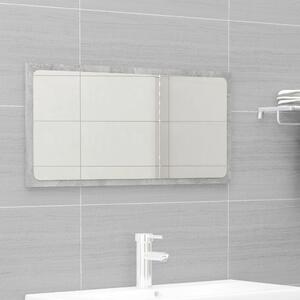 2dílný set koupelnového nábytku - skříňka + zrcadlo 80 cm - dřevotříska | betonově šedý