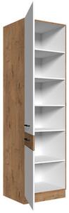 Dřevěná kuchyňská skříňka Woodline 60 DK-210 2F, Barva: Dub lancelot / bíly lesk Mirjan24 5902928821147