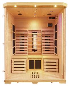 Infračervená sauna/ tepelná kabina Helsinky 150 s triplexním topným systémem a dřevem Hemlock