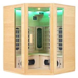 Infračervená sauna/tepelná kabina Nyborg E150K s keramikou, panelovým radiátorem a dřevem Hemlock
