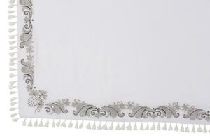 Krémový bavlněný pléd Moroccan s třásněmi - 130*180 cm