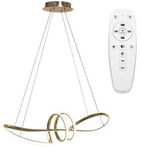 Toolight - LED závěsné svítidlo APP824-CP + dálkové ovládání, zlatá, OSW-06662