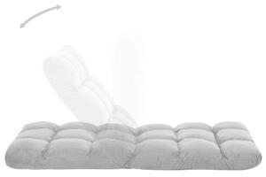 Skládací lenoška Amarine na podlahu - mikrovlákno | světle šedá