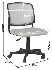 TEMPO Otočná židle, šedá/černá, RAMIZA