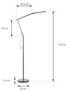 Lindby - Zellima LED Stojací Lampa BlackLindby - Lampemesteren