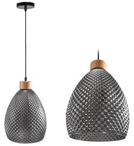 Toolight - Retro skleněná stropní lampa E27 60W APP897-1CP, černá, OSW-05697