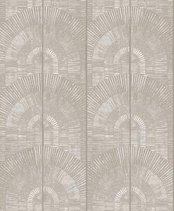 Luxusní šedo-béžová vliesová tapeta Art Deco, SPI802, Spirit of Nature, Khroma by Masureel